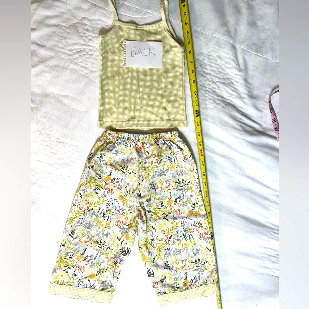 Gymboree Matching Set-Girls Size 2T- shirt pants combo-gingham and floral - Picture 5 of 13